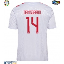 Moški Nogometni dresi Danska Mikkel Damsgaard #14 Gostujoči EP 2024 Kratek Rokav